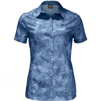 Camisa Jack Wolfskin Sonora Jungle Mujer Azules - Chile NTX082691